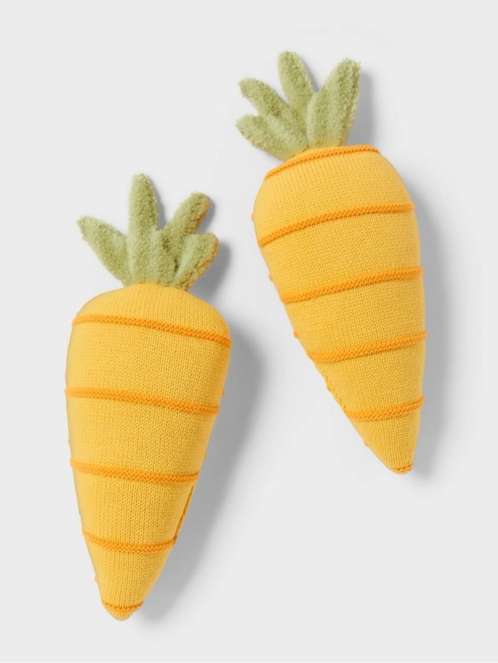 NEW Spritz Carrot Shaped Throw Pillows 2 pack Spring Easter 11”x5”